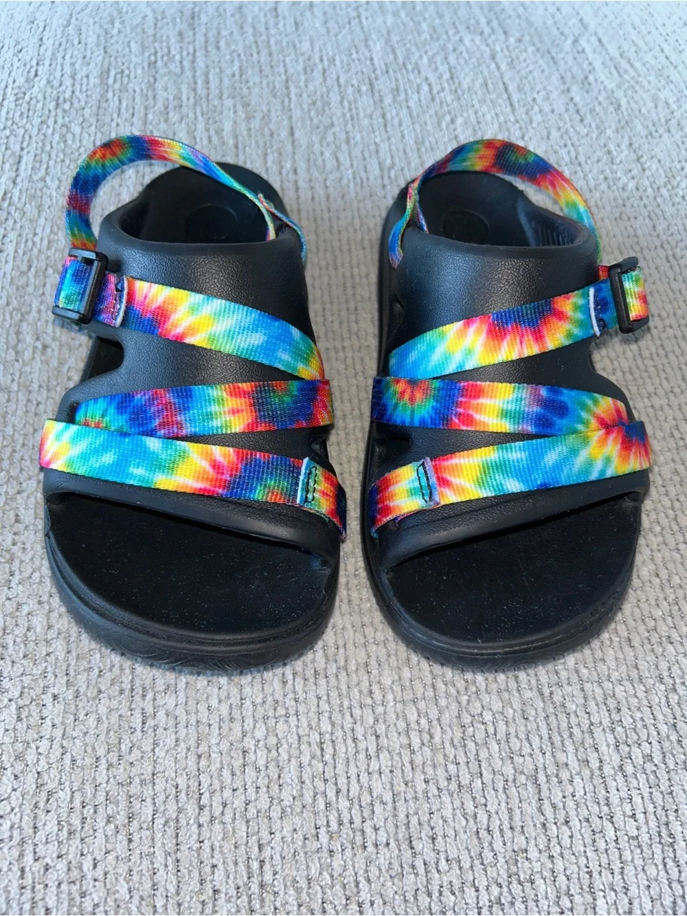 Chaco Chillos Unisex Kids Sz 2Y Tie Dye Print Slip On Sport Sandals Shoes ~ MINT